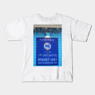 Blue Fishy Sign Kids T-Shirt